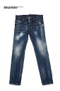 【正規代理店商品】【DSQUARED2 ディースクエアード】レーザープリントロゴデニム S74LB0820 S30342(SKATER JEAN)