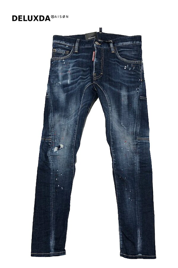 Pants - 【正規代理店商品】【DSQUARED2 ディースクエアード】ダメージペイントデニム S71LB0776 S30342(TIDY BIKER JEAN)