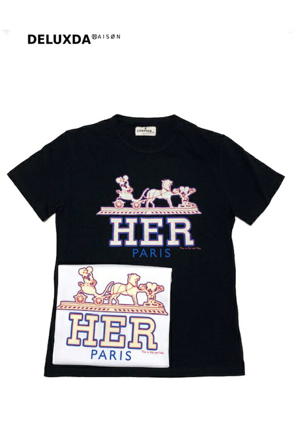 エルメス 【AWESOME オーサム】Tシャツ TEE WHITE エルメス パロディ プリント ディズニー Disney HERMES ストリート メンズ レディース ユニセックス イタリア製 ホワイト ブラック WHITE BLACK This is Art Not Fake