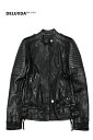 ■40 OFF【DIESEL BLACKGOLD ディーゼル ブラックゴールド】レザー ボタン ライダース ジャケット