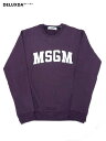 MSGM（エムエスジーエム） MSGM　ロゴ　プリント　トレーナー メンズ　(038)　Bordeaux