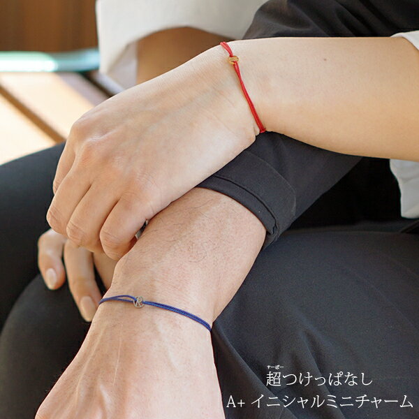 つけっぱなし okペア販売 イニシャル ミニチャーム アンクレット ブレスレット シンプル ペア カップル レディース メンズ プレゼント 静電気除去 アレルギ...