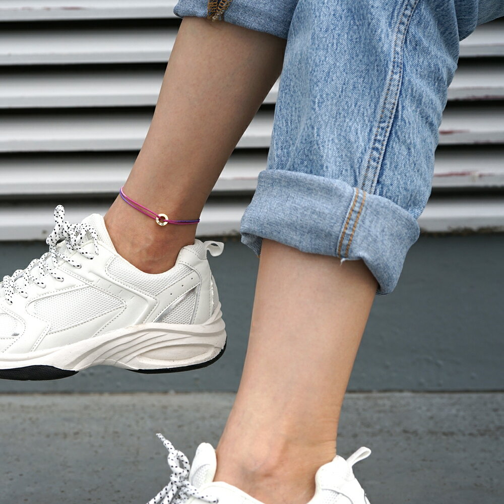 マルチストーン コード チューブ アンクレット 単品販売 刻印 誕生石 ギフト レディース メンズ シンプル アレルギー対応 ステンレス Multi Stone...