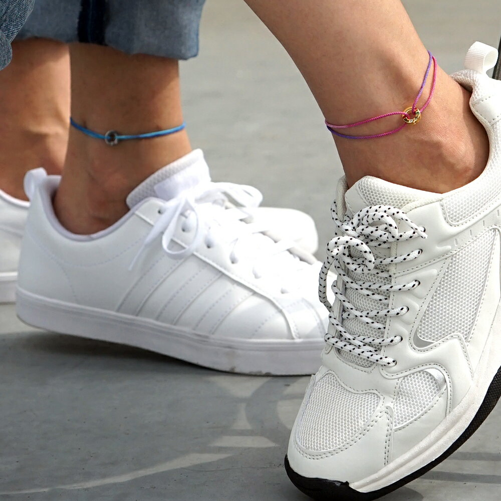 アンクレット ペア カップル お揃い ミサンガ サージカルステンレス 誕生石 名入れ 刻印 静電気除去 金属アレルギー対応 ステンレス 文字入れ イニシャル サ...