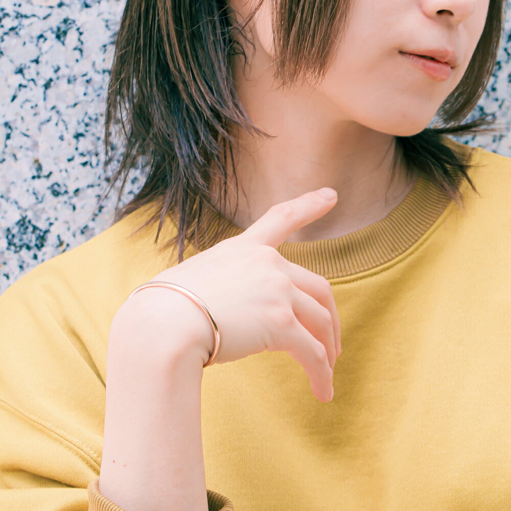 バングル 316L サージカルステンレス アレルギーフリー つけっぱなし ステンレス レディース ピンクペア ギフト プレゼント CONTRAST PIB796...