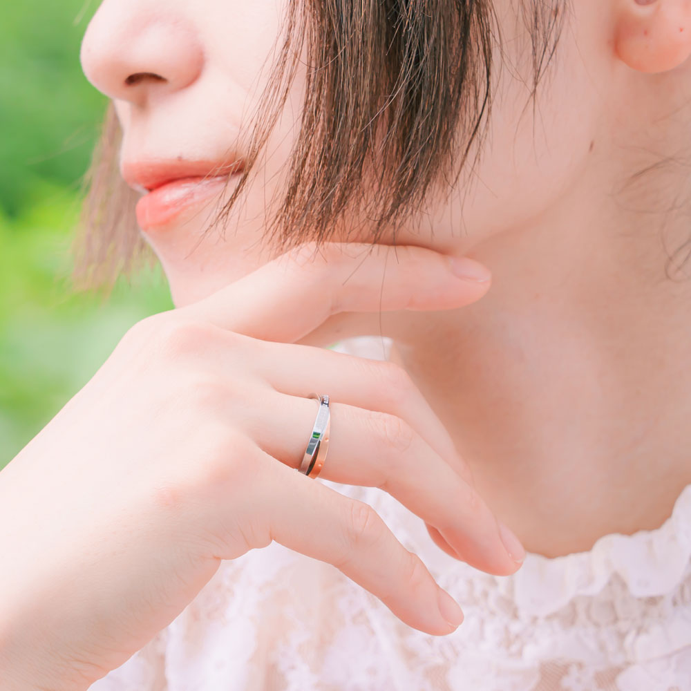 ダイヤモンド リング 316L サージカルステンレス アレルギーフリー つけっぱなし ステンレス メンズ レ..