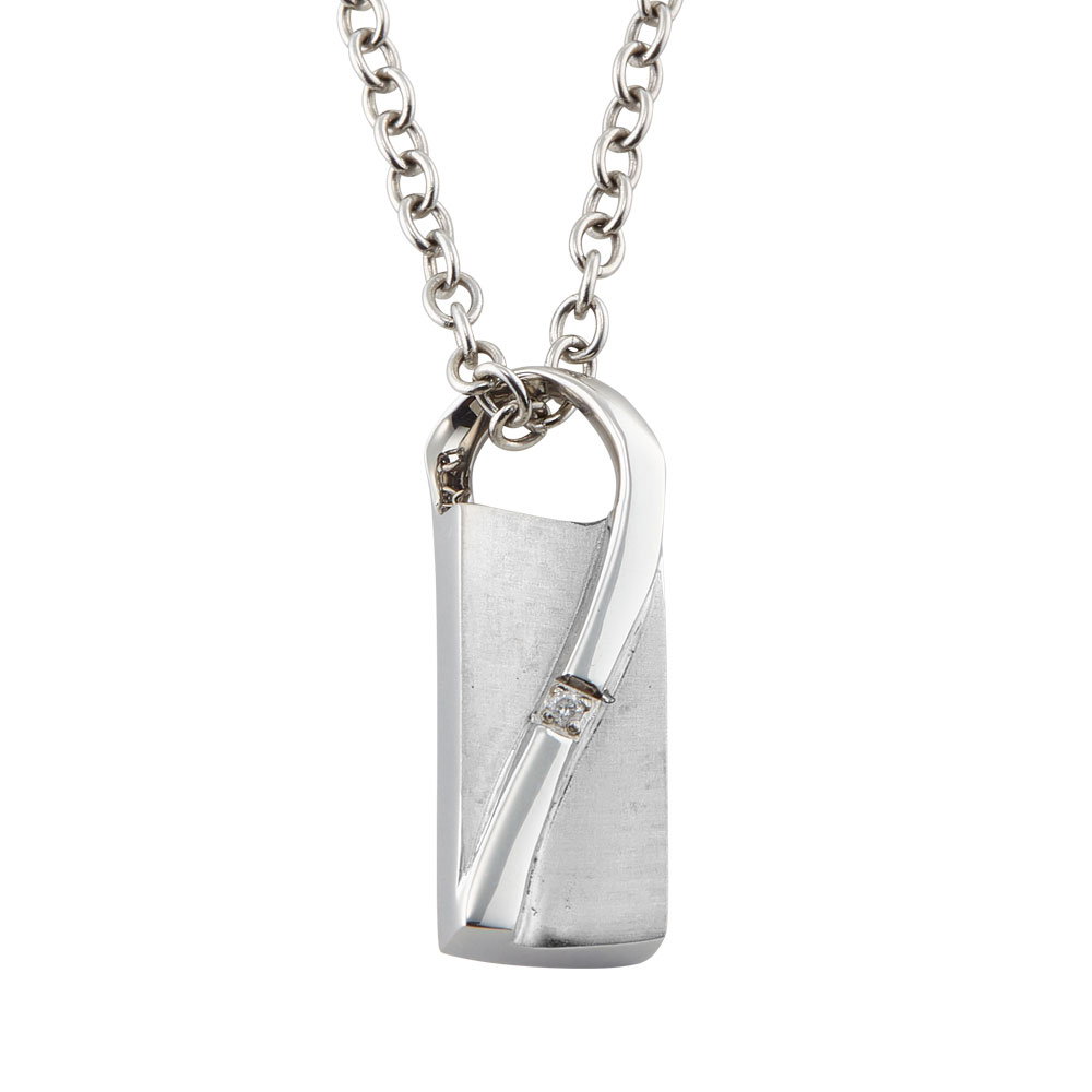 ダイヤモンド ネックレス 316L サージカルステンレス アレルギーフリー つけっぱなし ステンレス メン..