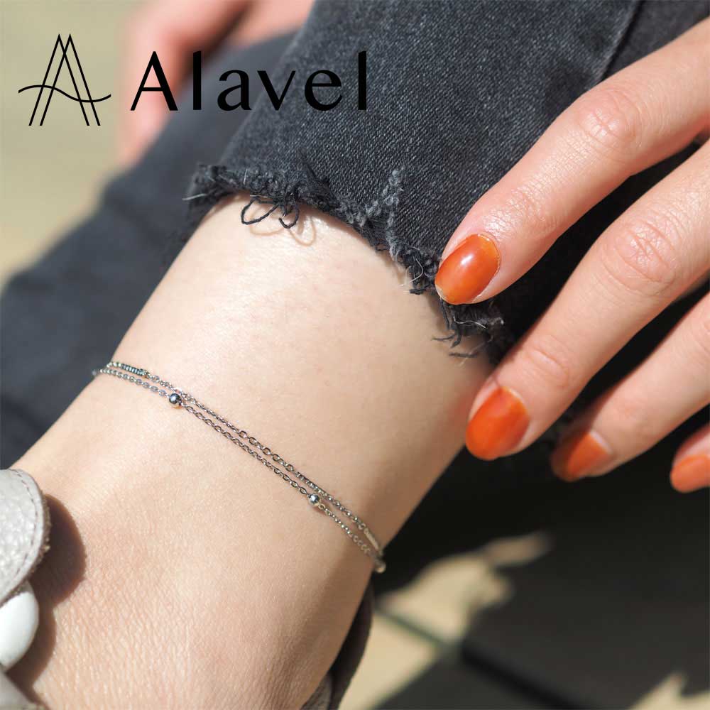 レディース デザイン チェーン アンクレット サージカルステンレス SUS316L アレルギー フリー サイズ ジュエリー つけっぱなし ok 2連 アジャスタ...