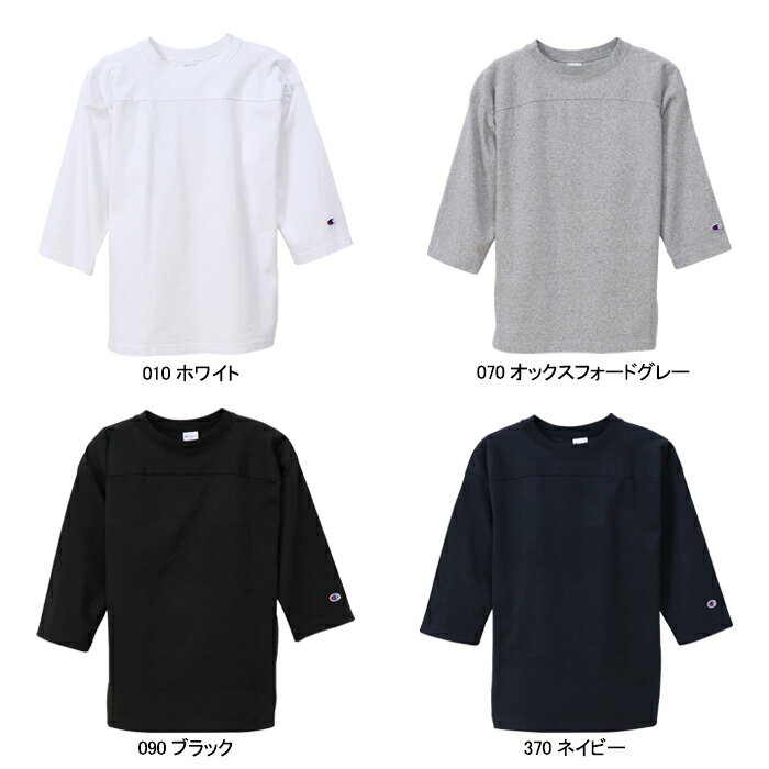 10%OFFセール Champion チャンピオン C5-P405 T1011 3/4 SLEEVE FOOTBALL T-SHIRT ティーテンイレブン 3/4スリーブ フットボール Tシャツ ヘビー アメリカ製 アメカジ メンズ レディース トップス カットソー 4カラー 国内正規 2022SS