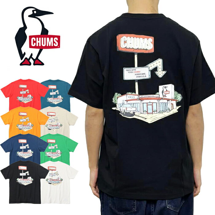 チャムス トップス レディース CHUMS チャムス CH01-2352 CHUMS FACTORY T-SHIRT T-SHIRT チャムス ファクトリー Tシャツ バックプリント 半袖 トップス アウトドア キャンプ フェス メンズ レディース ユニセックス 8カラー 国内正規 2024SS