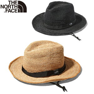 THE NORTH FACE ザ ノースフェイス NN02347 RAFFIA HAT ラフィア ハット 天然草 麦わら 帽子 ストロー 中折れ アウトドア メンズ レディース NB ナチュラルベージュ K ブラック 2カラー 国内正規 2023SS