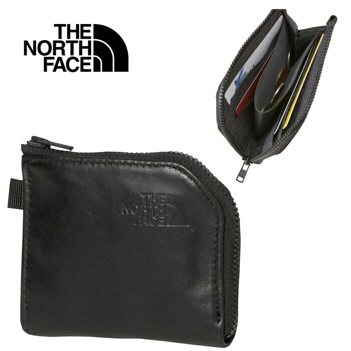 楽天DEMODE KEY STATIONTHE NORTH FACE ザ・ノース・フェイス NM82399 ROAMER WALLET ローマーワレット メンズ レディース ユニセックス L字型 レザー ジップ ウォレット 財布 コンパクト カード ホルダー 小銭入れ 札入れ 牛革 アウトドア K ブラック 国内正規 2025SS
