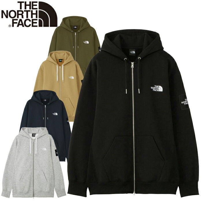 ザ・ノース・フェイス パーカー メンズ 20%OFFセール THE NORTH FACE ザ ノースフェイス NT62349 SQUARE LOGO FULLZIP スクエアロゴ フルジップ フーディー スウェットパーカー ジップアップ アウトドア トップス メンズ レディース 裏起毛 厚手 保温 速乾 5カラー 国内正規 2023FW