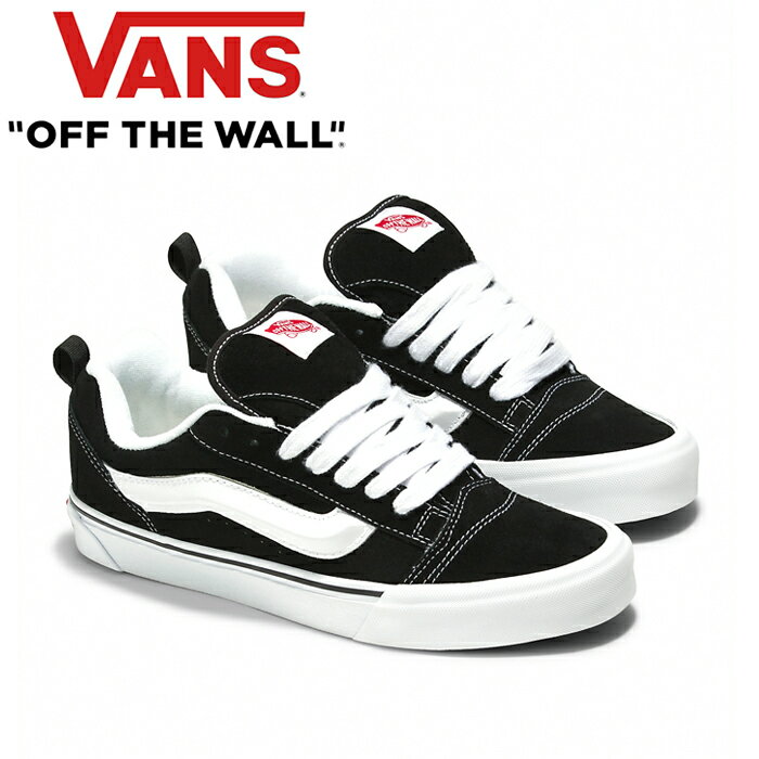 VANS バンズ VN0009QC6BT KNU SKOOL ニュースクール スウェード キックス シューズ スニーカー ローカット スケボー メンズ レディース ヴァンズ 靴 ブラック/トゥルーホワイト 国内正規 2024SS