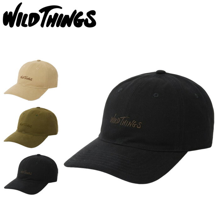 Rakuten - 【送料無料】WILD THINGS ワイルドシングス WT26059SL COTTON TWILL LOGO CAP コットン ツイル ロゴ キャップ UNISEX ユニセックス メンズ レディース 帽子 刺繍 コットン スポーツ アウトドア ストリート 3カラー 国内正規 2026SS