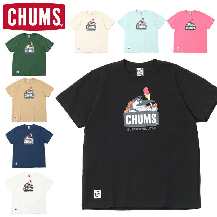 チャムス Tシャツ レディース 30%OFFセール チャムス CHUMS CH01-2158 RIVER GUIDE BOOBY T-SHIRT リバーガイド ブービー Tシャツ 半袖 トップス アウトドア キャンプ フェス メンズ レディース ユニセックス 8カラー 国内正規 2023SS