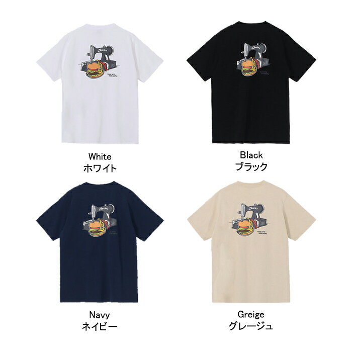 【即日発送】チャムス CHUMS CH01-2740 HANDMADE HAMBURGER T-SHIRT ハンドメイド ...