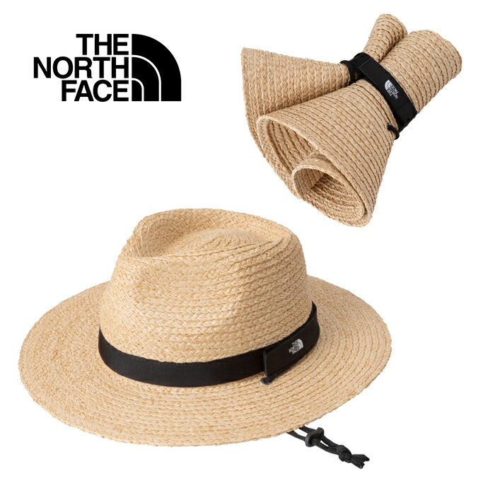 ザ ノースフェイス THE NORTH FACE NN02439 RAFFIA BLADE HAT ラフィア ハット 天然草 麦わら 帽子 ストロー 中折れ アウトドア メンズ レディース NA ナチュラル カラー 国内正規 2024SS