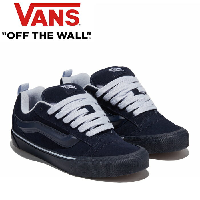 バンズ VANS VN0009QCBX9 KNU SKOOL ニュースクール 天然皮革 キックス シューズ スニーカー ローカット スケボー メンズ レディース ヴァンズ 靴 ネイビー 国内正規 24SS