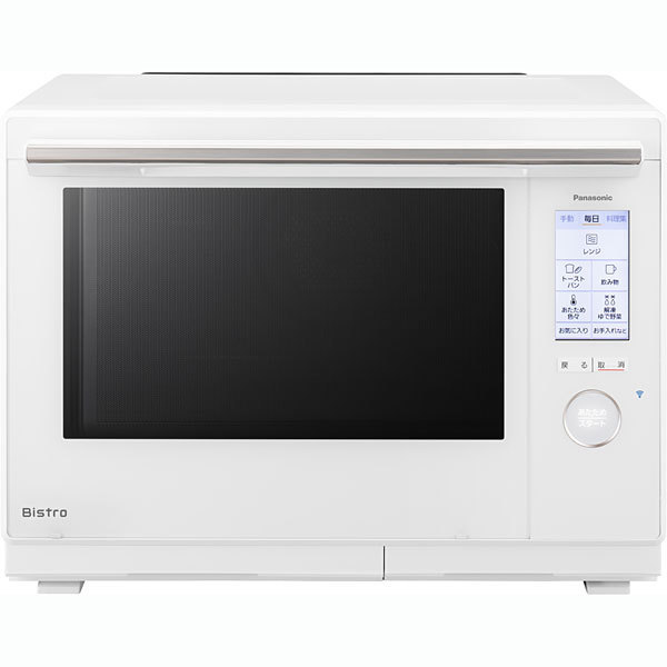 パナソニック 【5年延長保証加入が無料】Panasonic パナソニック【NE-UBS10A-W】NEUBS10A-W　スチームオーブンレンジ Bistro 30L ホワイト 2段調理タイプ スマホ連動モデル【KK9N0D18P】