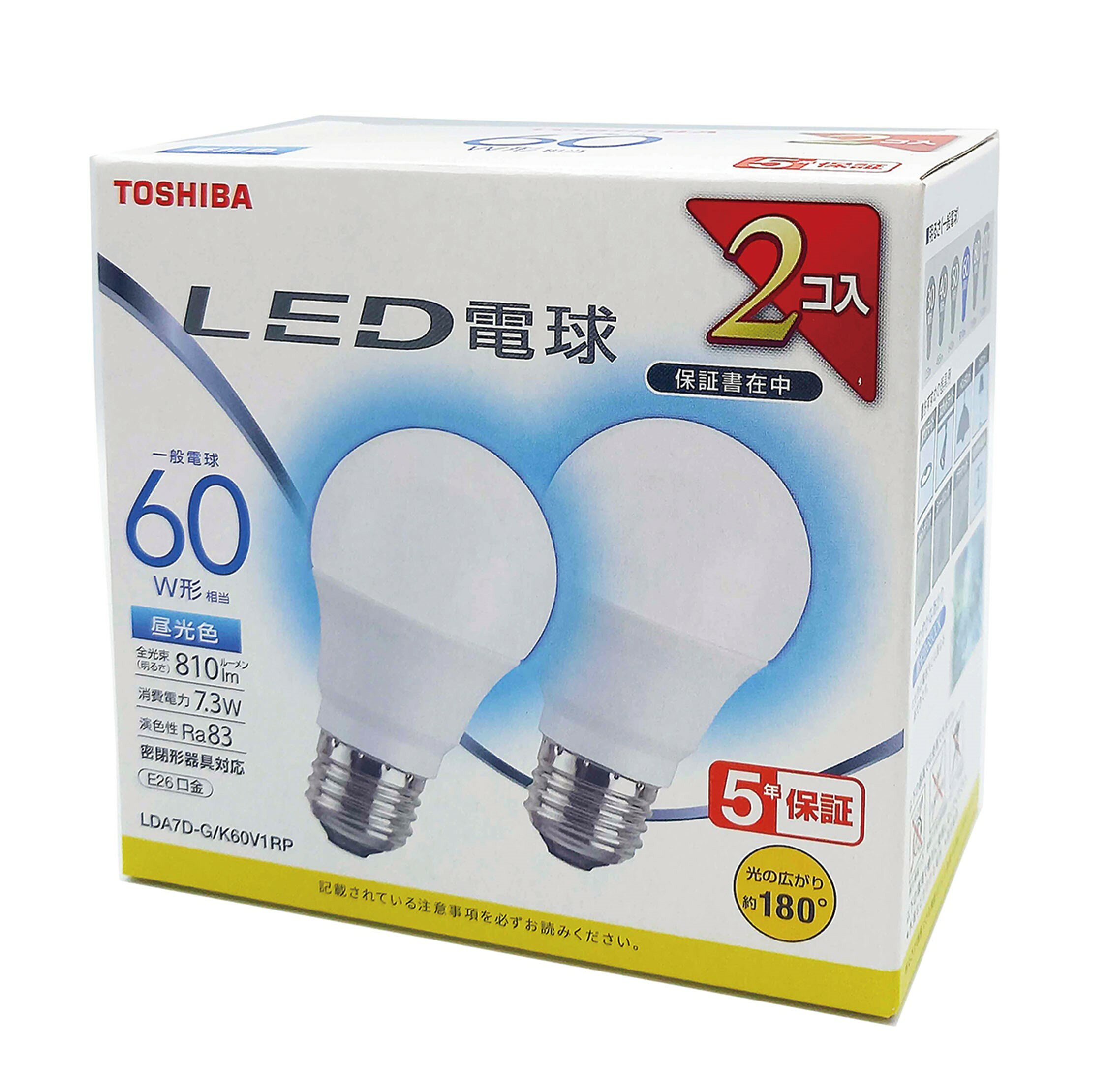  LEDŵ A ŵ 60W ۸  E26 2P ̩Ĵб LDA7D-G/K60V1RP