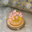 rilmy LEDライト 照明 卓上照明 チューリップ フラワー 組立品 DIY ハンドメイド 手作りキット 造花 デスクライト ナイトライト 優しい光 寝室 ...