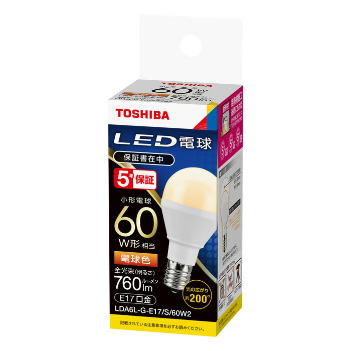 LDA6L-G-E17/S/60W2 LEDŵ ߥ˥ץȥ ŵ忧 ۸ 200  ǥ饤ƥå ( TOSHIBA )