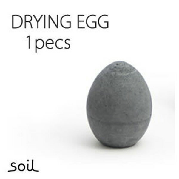 soil ソイル ドライングエッグ たまご 1個 DRYING　EGG DRYING BLOCK 乾燥剤 消臭 脱臭 速乾 調湿 珪藻土 キッチン 冷蔵庫 タマゴ 卵 玉子 +d　HC ソイル soil イスルギ 　カリフォリニア 西海岸 北欧 モダン お弁当グッズ かわいい