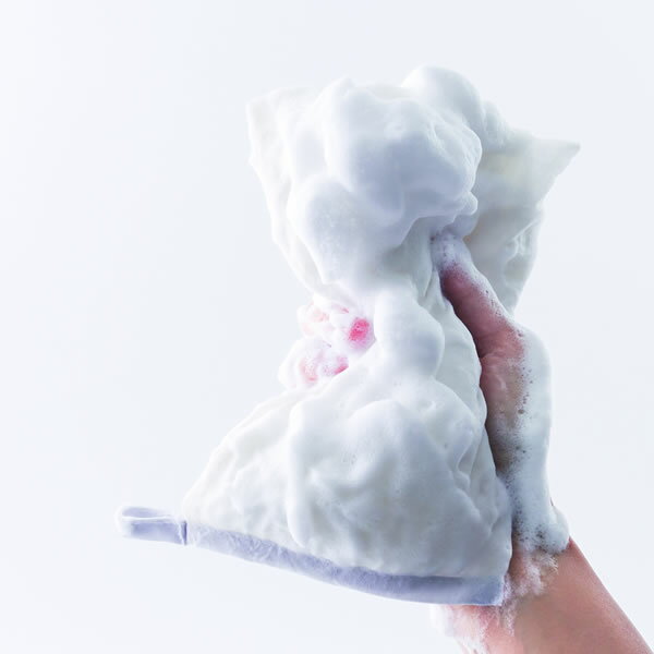 上州絹屋 シルキーフォーム for face 顔用 フェイスウォッシュタオル 1枚 シルク 絹 日本製 お風呂 ギフト +d　HC