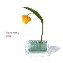 MICHI-KUSA ミチクサ オーバル だえん型 1個 フラワーベース 一輪挿し コンパクト 卓上 ガラス 花瓶 ギフト プレゼント +d HC 日本製 かわ...