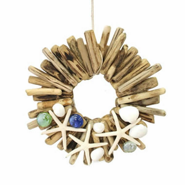 マリンBI ドリフトウッド リース 貝殻 シェル ウォール デコレーション タペストリー スターフィッシュ ディスプレー インテリア 雑貨 夏 マリン リゾート アジアン雑貨のサムネイル