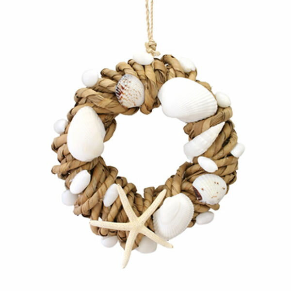 【送料無料★2000円ポッキリ】マリンBL スイレンミニ リース 貝殻 シェル ウォール デコレーシ ...