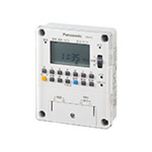 パナソニック■形番:TB4701K□タイムスイッチ□動作周期:週間式□駆動方式:電子式□出力方式:タイマー出力／パルス出力／インターバル出力□定格電圧:AC100-220V□消費電力:AC100V 1W／AC200V 2W□接点構成:1a□出力(抵抗負荷):15A