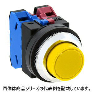 IDEC■形番:AON201Y□Φ30 TWNシリーズ 押ボタンスイッチ□平形(AON2形)□動作:オルタネイト形□接点構成:1b□ボタン色:Y(黄)□丸リング(金属製):クロームメッキ□端子ねじ:M3.5 端子カバー:一体形