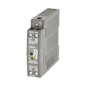 IDEC■形番:PS5R-VC24□PS5R-V形 スイッチングパワーサプライ□入力電圧:AC100V-AC240V□電圧範囲:AC85V-264V/DC100V-370V共用□出力電圧:24V□出力電力: 30W□出力電流:1.3A□平均負荷率が80%以下でご使用ください