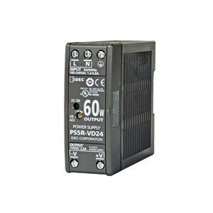 IDEC■形番:PS5R-VD24□PS5R-V形 スイッチングパワーサプライ□入力電圧:AC100V-AC240V□電圧範囲:AC85V-264V/DC100V-370V共用□出力電圧:24V□出力電力: 60W□出力電流:2.5A□平均負荷率が80%以下でご使用ください