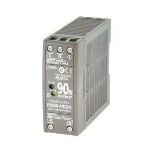IDEC■形番:PS5R-VE24□PS5R-V形 スイッチングパワーサプライ□入力電圧:AC100V-AC240V□電圧範囲:AC85V-264V/DC100V-370V共用□出力電圧:24V□出力電力: 90W□出力電流:3.75A□平均負荷率が80%以下でご使用ください