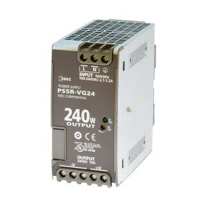 IDEC■形番:PS5R-VG24□PS5R-V形 スイッチングパワーサプライ□入力電圧:AC100V-AC240V□電圧範囲:AC85V-264V/DC100V-370V共用□出力電圧:24V□出力電力:240W□出力電流:10.0A□平均負荷率が80%以下でご使用ください
