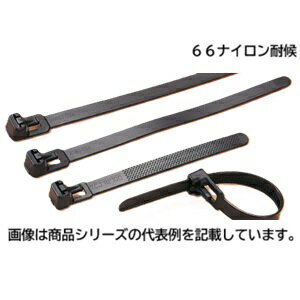 ヘラマンタイトンリピートタイ(66ナイロン耐候)■型式：RF140-W□色：黒□結束径：φ2.5〜32mm□寸法：　全..