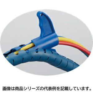 樂天商城 - ヘラマンタイトンメタルコンテント・ヘララップ■型式：HWPPMC8□色：青□結束径(最大値)：9.0mm□寸法：　φD：8.0mm　T：0.75mm　P：10.0mm　O：5.0mm　分岐用穴：3.0mm□適用工具：HAT8□販売単位：25m単位