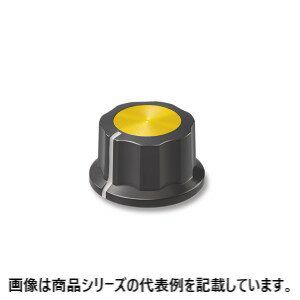 サトーパーツ■形番:K-8000-M-Y□モールドツマミ適合シャフト:Φ6mmサイズ:M本体材質:フェノール本体色:B ..