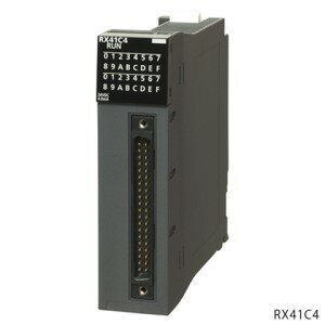 三菱電機■形番:RX41C4□DC入力ユニット□プラスコモン/マイナスコモン共用タイプ□DC入力:64点 DC24V 4mA□応答時間:0.1/0.2/0.4/0.6/1/5/10/20/70ms□32点1コモン プラスコモン/マイナスコモン共用タイプ□40ピンコネクタ×2