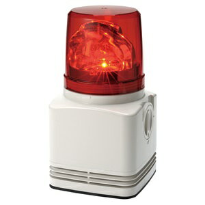 パトライト■型式：RFV-100F-R□サイズ / 定格電圧(V)：Φ100 / AC100V□色：赤□消費電力(W)：16W□質量(kg)：1.2kg□メッセージ内容：音声無し