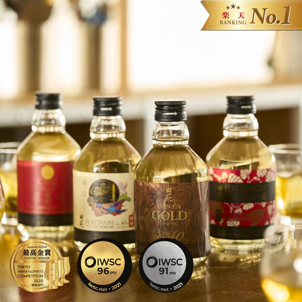 【 お中元 最高金賞 焼酎 ギフト 飲み比べセット 】DEN-EN Quartet（カルテット） 4本 ミニボトル ギフトセット 芋焼酎 麦焼酎 米焼酎 プレゼント 贈答 田苑〈焼酎6196〉