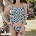 フリルキャミソールビキニ タンキニ 水着2点セット バンドゥー フリル 盛れる かわいい 女性 スイムウェア セパレート レディース ママ水着 海 プール ビーチ