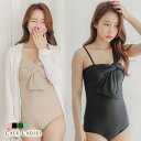 オーバーシャツ付き ワンショールダーワンピース水着2点セット かわいい 女性 スイムウェア スイミング レディース ママ水着 海 プール ビーチ