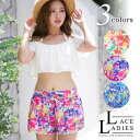 花柄ショートパンツ付き セパレート水着 フレアパンツ タンキニ 水着3点セット ママ 30代 40代 ボトム ゆるトップス 新作 タンキニ アウター 可愛い ビーチ レディース セット水着