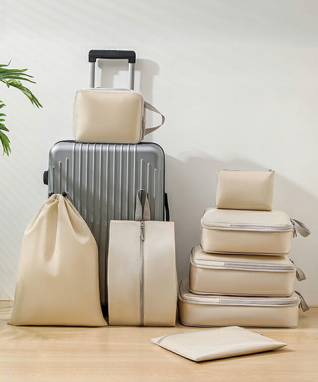 【6点セット】ソリッドカラー スクエア型トラベル メッシュ バラエティ ポーチ 女性 レディース メンズ ファミリー ユニセックス ケース バッグ 旅行 スーツケース 小分け 収納 四角 整理 パッキング 荷物 巾着 単色 無地 シンプル 圧縮