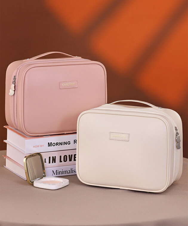 スクエア型 大容量 ハンドル付き 多ポケット ポーチ 女性 レディース メンズ ファミリー ユニセックス ケース バッグ 旅行 スーツケース 小分け 収納 四角 整理 スクエア 洗面用具 メイク用品 コンパクト 単色 無地 シンプル メッシュ