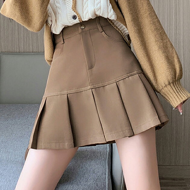 Rakuten - Aライン 切り替え プリーツ ミニ スカート ボトム レディース 女性 春 夏 秋 ハイウエスト ミニ丈 ショート 無地 単色 ワンカラー 脚長効果 美脚効果 スタイルアップ 台形 フレア シンプル おしゃれ きれいめ かわいい キュート 大人っぽい
